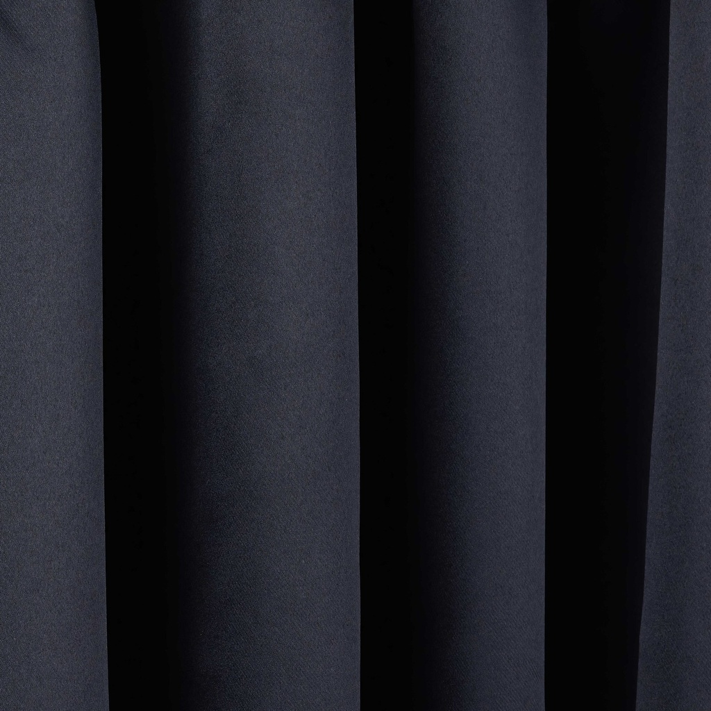 Essential Blackout Collection - Woven Blackout Pencil Pleat Curtains in Black - Image 2