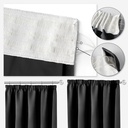 Essential Blackout Collection - Woven Blackout Pencil Pleat Curtains in Black - Image 5