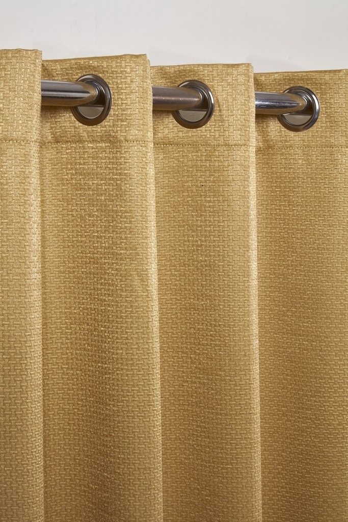 Metro Collection - Thermal Blackout Eyelet Curtains in Ochre - Image 2