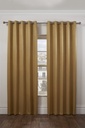 Metro Collection - Thermal Blackout Eyelet Curtains in Ochre - Image 3