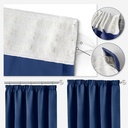 Essential Blackout Collection - Woven Thermal Blackout Pencil Pleat Curtains in Navy - Image 2