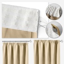 Essential Blackout Collection - Woven Blackout Pencil Pleat Curtains in Beige - Image 3