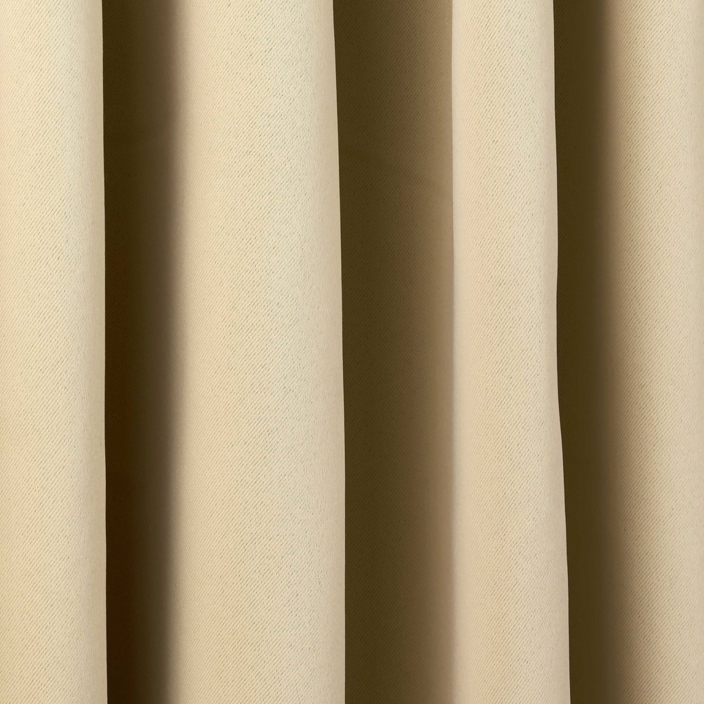 Essential Blackout Collection - Woven Blackout Pencil Pleat Curtains in Beige - Image 4
