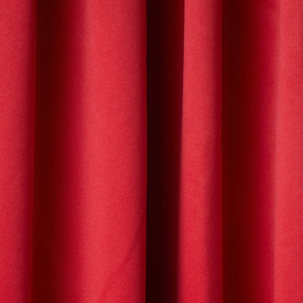 Essential Blackout Collection - Woven Blackout Pencil Pleat Curtains in Red - Image 3