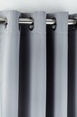 Essential Blackout Collection - Woven Thermal Blackout Eyelet Door Curtain in Grey - Image 2