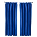 Essential Blackout Collection - Woven Blackout Pencil Pleat Curtains in Blue - Image 3
