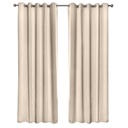 Essential Blackout Collection - Woven Thermal Blackout Eyelet Curtains in Natural - Image 3