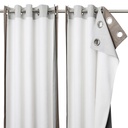 Thermal Fleece Backed Eyelet Curtain Linings in White - Image 3