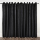 Deco Collection - Embossed Velvet Woven Thermal Blackout Eyelet Curtains in Black - Image 4