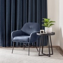 Wave Collection - Woven Jacquard Lined Eyelet Curtains in Navy - Image 5