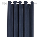 Wave Collection - Woven Jacquard Lined Eyelet Curtains in Navy - Image 7