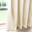 Wave Collection - Woven Jacquard Lined Eyelet Curtains in Cream - Image 4