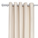 Wave Collection - Woven Jacquard Lined Eyelet Curtains in Cream - Image 7