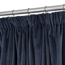 Verbena Collection - Velvet Blackout Pencil Pleat Curtains in Dark Navy - Image 2