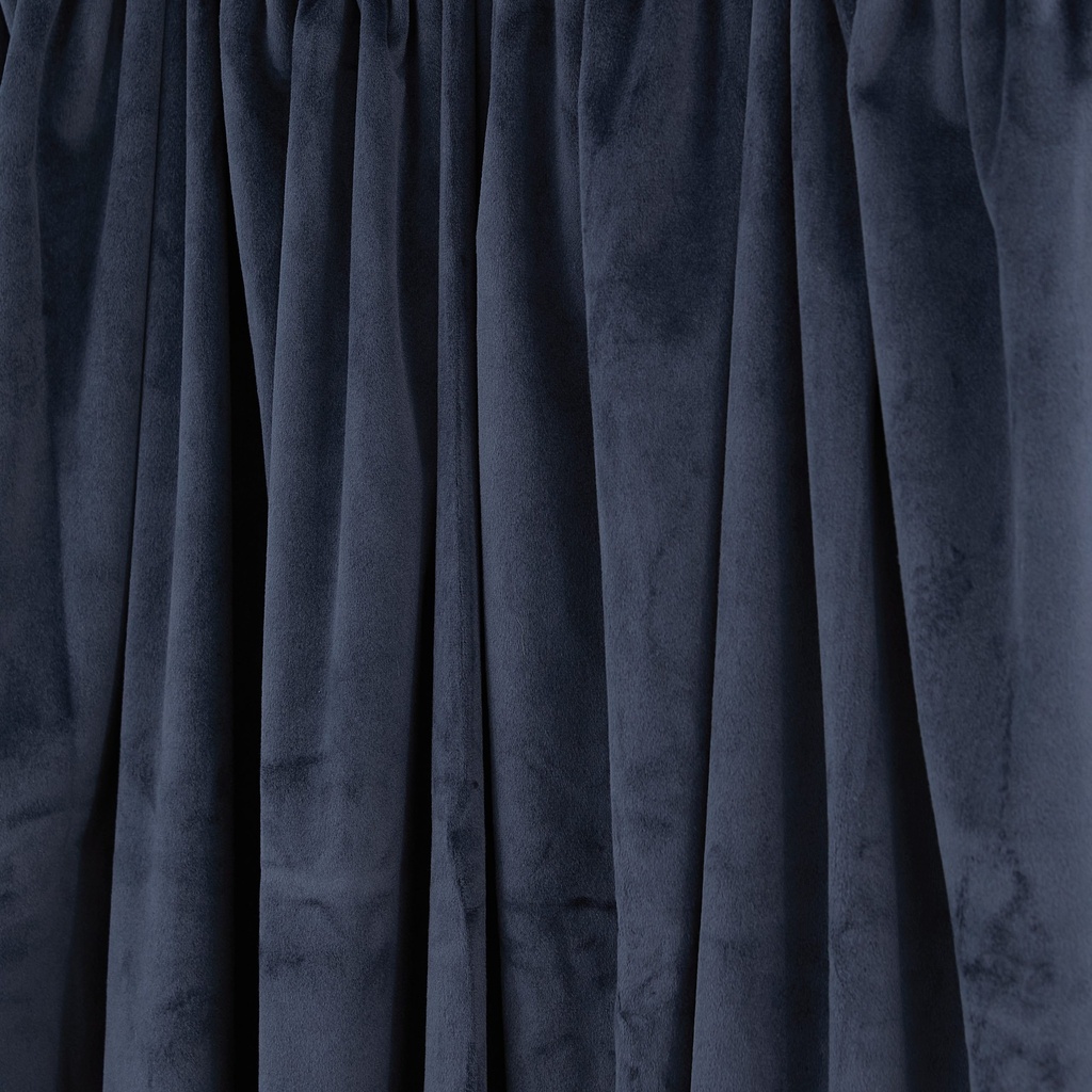 Verbena Collection - Velvet Blackout Pencil Pleat Curtains in Dark Navy - Image 6