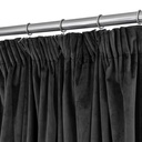 Verbena Collection - Velvet Blackout Pencil Pleat Curtains in Black - Image 2