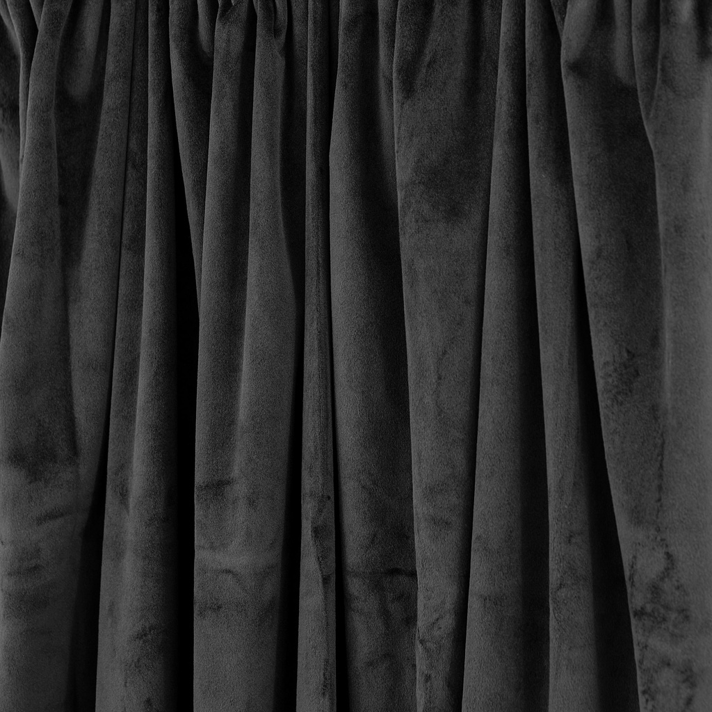 Verbena Collection - Velvet Blackout Pencil Pleat Curtains in Black - Image 6