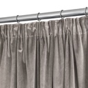 Verbena Collection - Velvet Blackout Pencil Pleat Curtains in Stone - Image 2