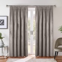 Verbena Collection - Velvet Blackout Pencil Pleat Curtains in Stone - Image 3