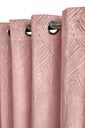 Silva Collection - Embossed Velvet Woven Thermal Blackout Eyelet Curtains in Blush Pink - Image 2