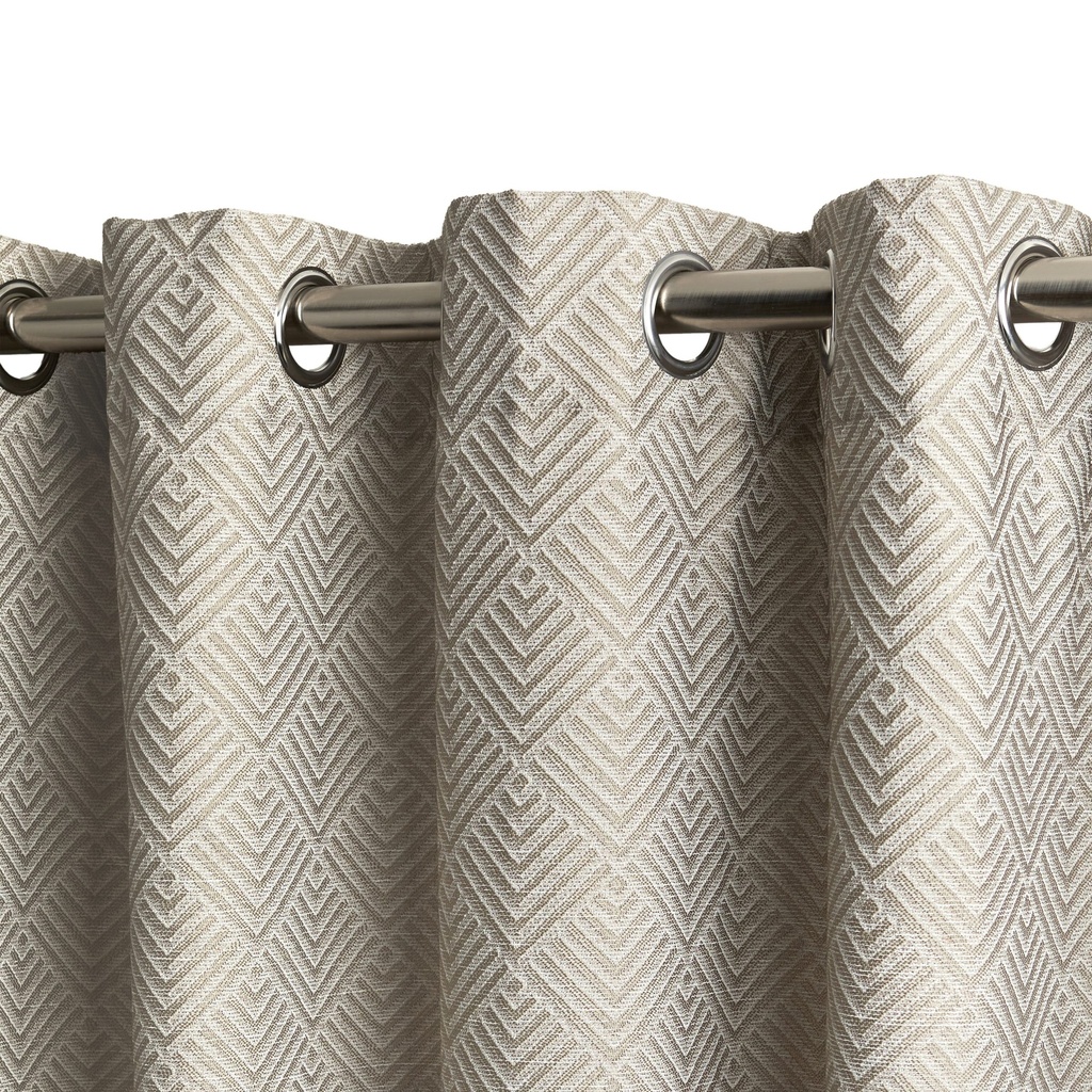 Amaranth Collection - Ultra Blackout Eyelet Curtains in Stone - Image 3