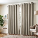 Amaranth Collection - Ultra Blackout Eyelet Curtains in Stone - Image 6