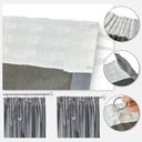 Verbena Collection - Velvet Blackout Pencil Pleat Curtains in Silver - Image 4