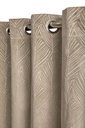 Silva Collection - Embossed Velvet Woven Thermal Blackout Eyelet Curtains in Stone - Image 2