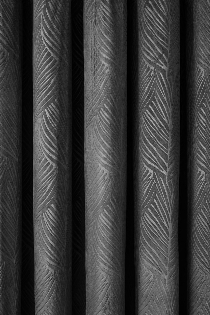 Silva Collection - Embossed Velvet Woven Thermal Blackout Eyelet Curtains in Charcoal - Image 3