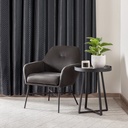 Wave Collection - Woven Jacquard Lined Eyelet Curtains in Black - Image 5