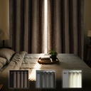 Foxglove Collection - Ultra Blackout & Thermal Chenille Eyelet Curtains in Natural - Image 4
