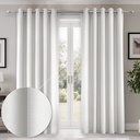 Amaranth Collection - Ultra Blackout Eyelet Curtains in White - Image 2