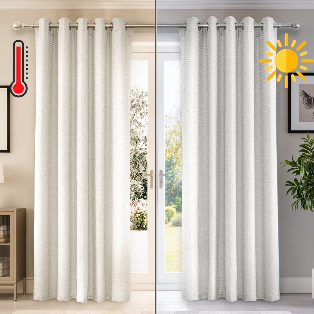 Amaranth Collection - Ultra Blackout Eyelet Curtains in White - Image 7