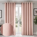 Amaranth Collection - Ultra Blackout Eyelet Curtains in Blush Pink - Image 2