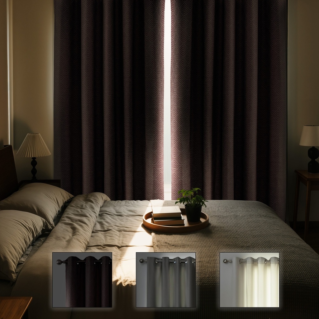 Amaranth Collection - Ultra Blackout Eyelet Curtains in Blush Pink - Image 4