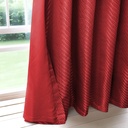 Wave Collection - Woven Jacquard Lined Eyelet Curtains in Cranberry - Image 4