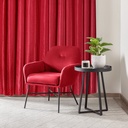 Wave Collection - Woven Jacquard Lined Eyelet Curtains in Cranberry - Image 5