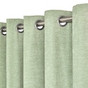 Foxglove Collection - Ultra Blackout & Thermal Chenille Eyelet Curtains in Sage Green - Image 2