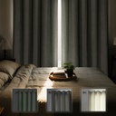 Foxglove Collection - Ultra Blackout & Thermal Chenille Eyelet Curtains in Sage Green - Image 4