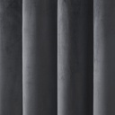 Verbena Collection - Velvet Blackout Eyelet Curtains in Charcoal - Image 4