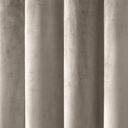 Verbena Collection - Velvet Blackout Eyelet Curtains in Stone - Image 4