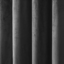 Verbena Collection - Velvet Blackout Eyelet Curtains in Black - Image 4