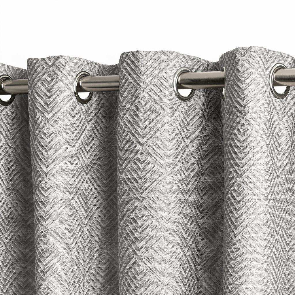 Amaranth Collection - Ultra Blackout Eyelet Curtains in Grey - Image 3