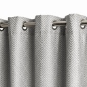 Amaranth Collection - Ultra Blackout Eyelet Curtains in Grey - Image 3