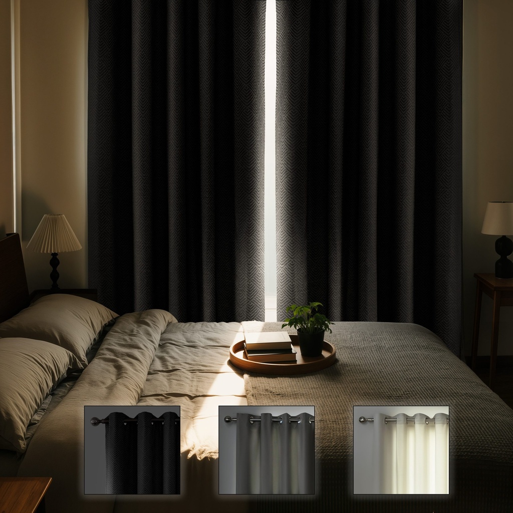 Amaranth Collection - Ultra Blackout Eyelet Curtains in Grey - Image 4