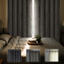 Foxglove Collection - Ultra Blackout & Thermal Chenille Eyelet Curtains in Grey - Image 4