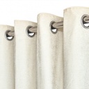 Foxglove Collection - Ultra Blackout & Thermal Chenille Eyelet Curtains in Ivory - Image 2
