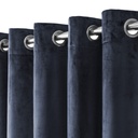 Verbena Collection - Velvet Blackout Eyelet Curtains in Dark Navy - Image 2