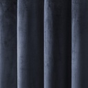 Verbena Collection - Velvet Blackout Eyelet Curtains in Dark Navy - Image 4