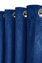 Silva Collection - Embossed Velvet Woven Thermal Blackout Eyelet Curtains in Navy - Image 2